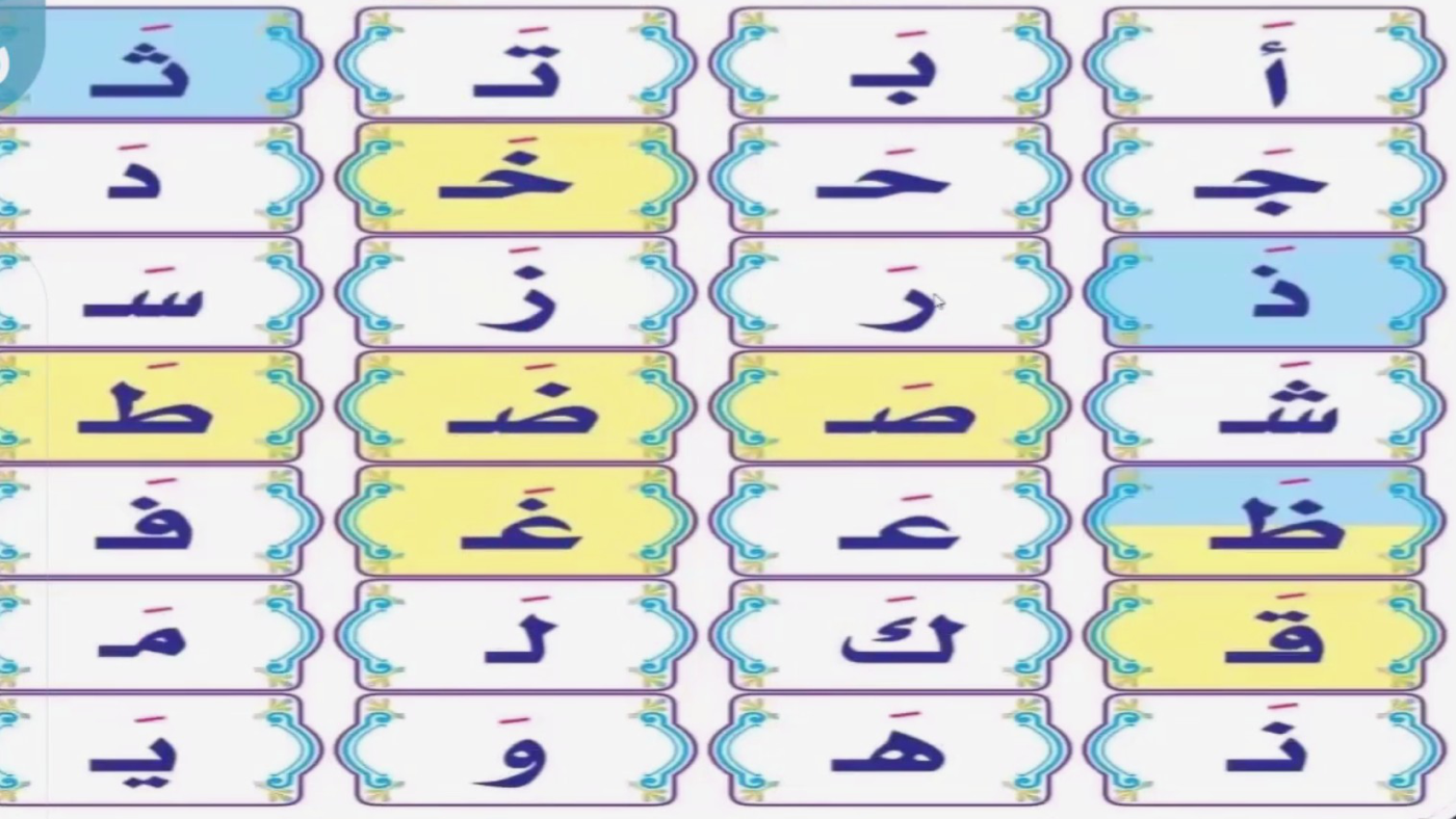 Sample slide from Fatha & First Reading